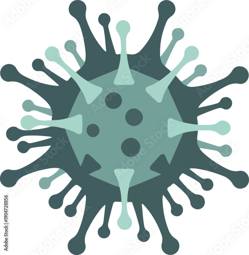 Stylized illustration of a complex viral structure, symbolizing health threats, global pandemic, and microscopic biological challenges. Ideal for science, medicine, and public awareness