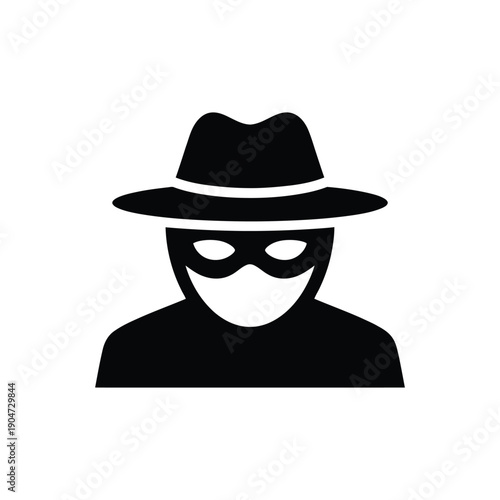 Silhouette of a masked figure wearing a fedora hat representing anonymity
