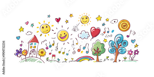 A vibrant and diverse collection of fruits, vegetables, and plants Vector