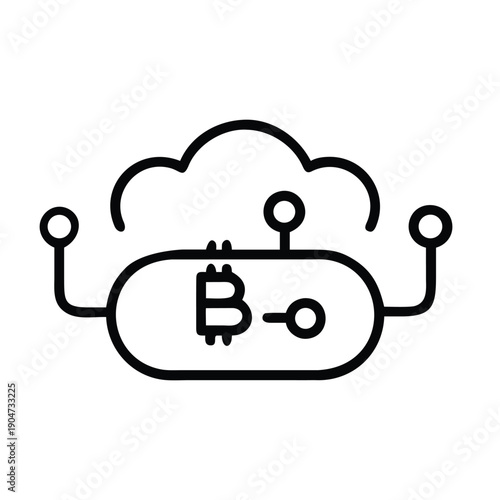 Professional Digital Currency Crypto Wallet Icon Featuring 3D Puffy Style