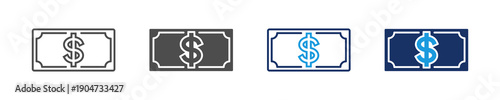 dollar icon sheet with multi concept
