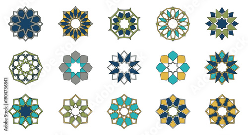Elegant Ramadan Illustration Collection with Islamic Flat Illustration