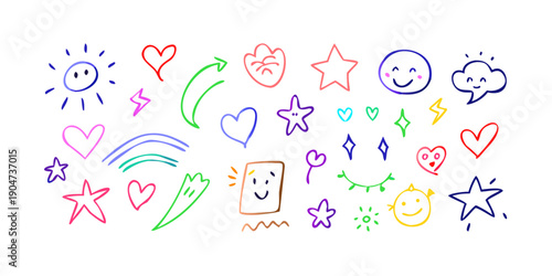 A vibrant collection of diverse icons representing various themes and objects Vector