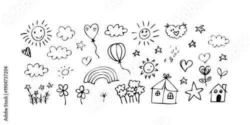 A delightful collection of diverse and charming icons. Vector