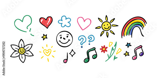 A vibrant collection of diverse emoji icons representing various themes and emotions Vector