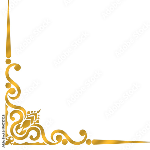 Gold Thai Ornamental Corner Design