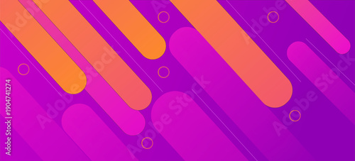 Modern dark purple orange pink geometric . Dynamic style banner design from fruit concept.  It is suitable for posters, flyers, websites, covers, banners, advertising