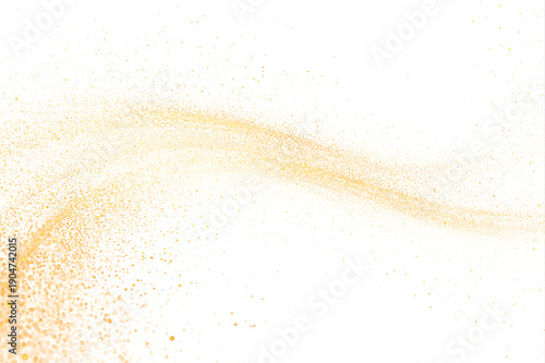 Golden Sparkle Particles Wave for Graphic Overlay with Floating Glow Transparent PNG Illustration