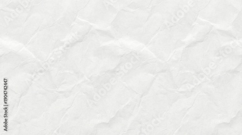 Crumpled white paper texture pattern