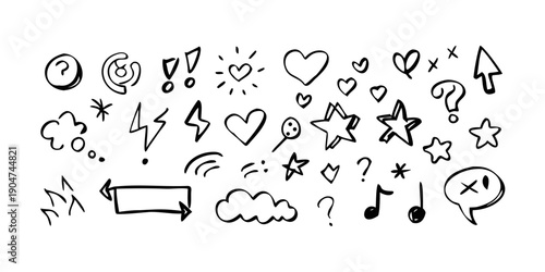 Photos A diverse collection of various symbols and icons representing different concepts and ideas