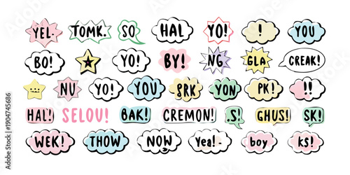 A vibrant and diverse collection of colorful and unique bird illustrations Vector