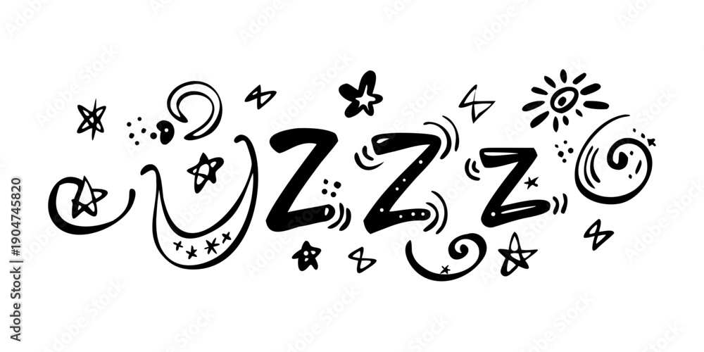 Fototapeta premium A whimsical and artistic depiction of the letter z with decorative elements Vector