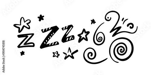 A whimsical and artistic design featuring stylized letters and decorative elements Vector