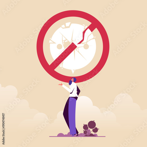 Silencing a woman's freedom of speech concept, women's right to speak, freedom of speech, woman who wants to express own opinion is restricted in rights due to censorship rules