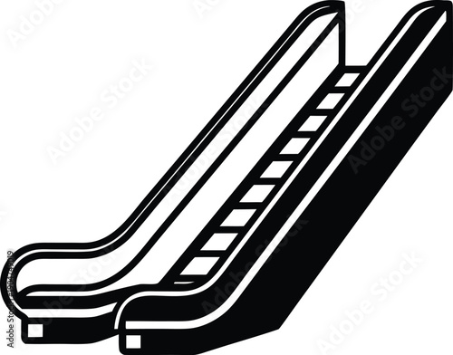 Escalator public transport icon vector.