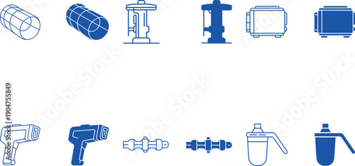 Industrial Tools and Equipment Icons