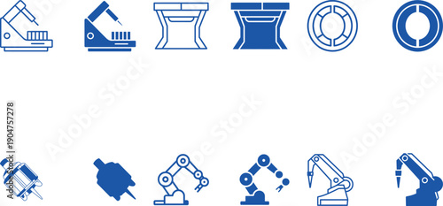 Industrial Machinery and Robotics Icons