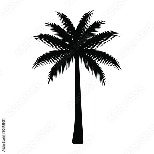 Abstract vector art of a palm tree, with flowing lines and a modern aesthetic, perfect for contemporary design projects.