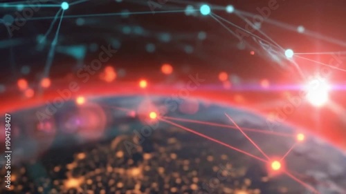 Global Network Connections: Digital Connectivity | Futuristic Technology: Interconnected Networks | Digital World: Global Connections and Data Flow