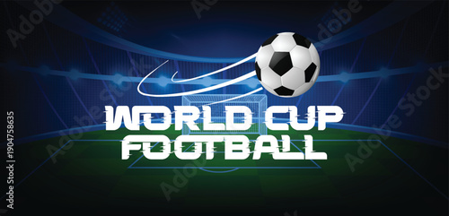 world Soccer cup Championship Football Match Announcement Banner for Sports Promotion Campaigns, Modern Sports Event Banner Design for Social Media Cover, Website Header, Web Banner Vector with soccer