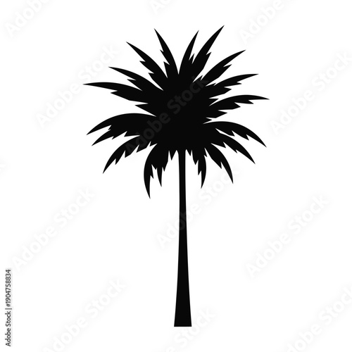 Dynamic Palm Tree Vector Graphic Design Element for Travel and Leisure Projects