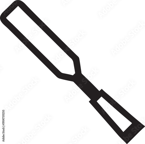 Isolated vector illustrations of a saw and an electric saw with a silver metal blade and red handle appear alongside a sharp steel knife and fork equipment for cutting work on a white background