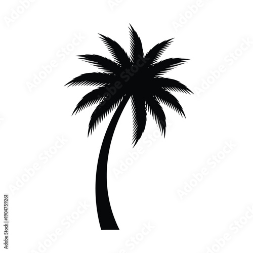 Watercolor Style Palm Tree Vector Illustration for Artistic Invitations and Prints