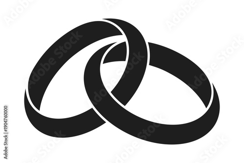 Minimal Wedding rings vector illustration
