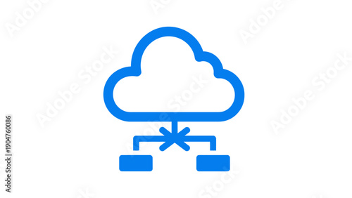 Cloud Connection Failure Icon. Network Interruption, Data Error, or Lost Sync Symbol.