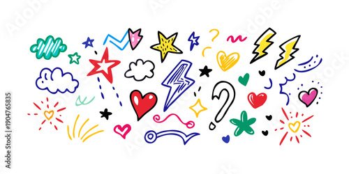 A vibrant collection of colorful and diverse emoji symbols and icons Vector