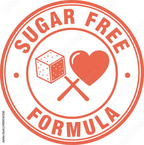 Sugar Free Formula Badge for Health-conscious Lifestyle Products