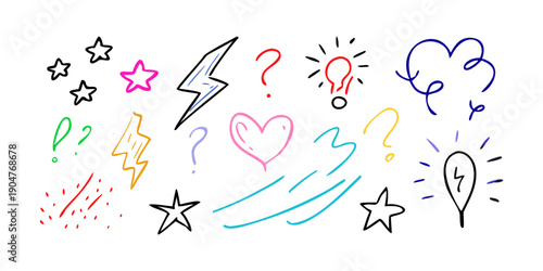 Konstfotografi A colorful array of various symbols and icons representing different concepts an