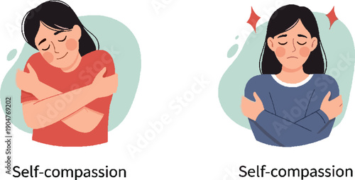 Mental Health Awareness and Community Support Concept with Diverse People Illustration