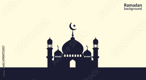 Elegant Ramadan Illustration Collection with Islamic Flat Illustration