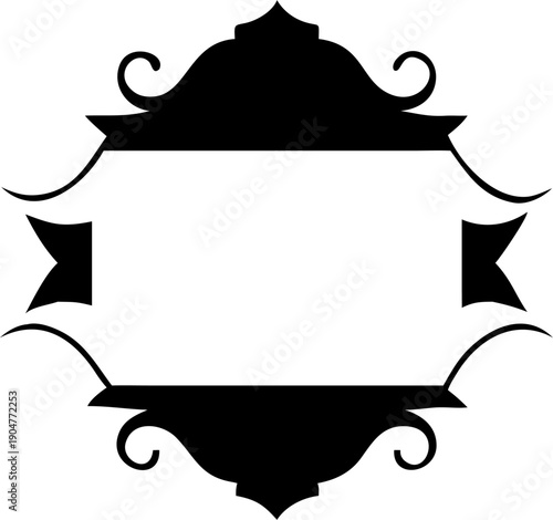 decorative label frames, elegant frame designs, vintage ornate borders, retro label templates, black and white label silhouettes, classic plaque shapes, simple geometric border shapes, ornate badge 