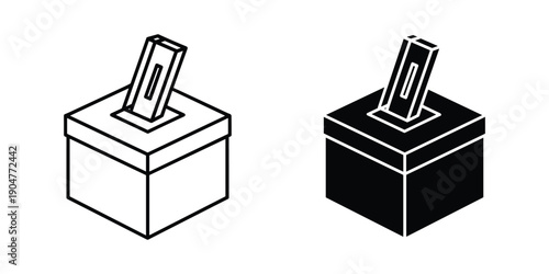 This image depicts two minimalist isometric illustrations of a smartphone placed atop a cubic box presented in contrasting color schemes high quality professional detailed modern elegant