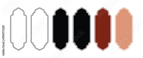 Islamic Window Arch Design Special for Ramadan and Eid Celebration Decorative Religious Background Elements