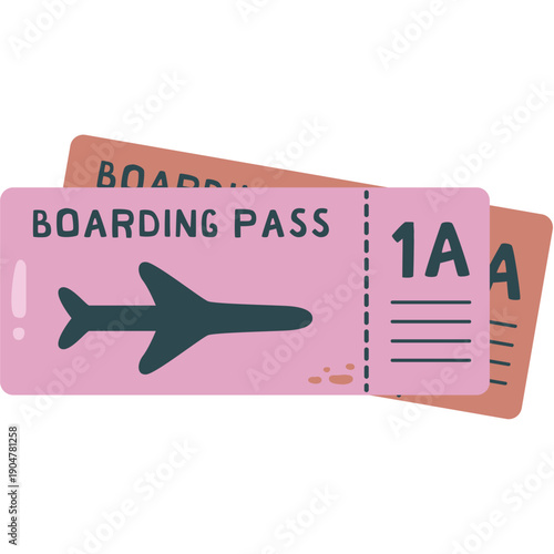 Airplane boarding passes displayed on top of each other with flight details visible