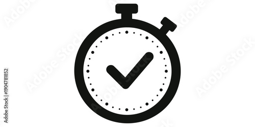 A 3d chrome stopwatch vector icon illustration featuring an accurate timer dial and arrow object for counting every second and minute of a high speed sport race