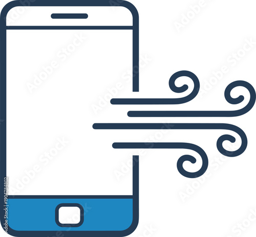 Home heating radiator icon with steam symbol representing warmth, winter comfort, energy efficiency, temperature control, and household heating system