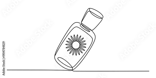 Continuous one line drawing of a male officer wearing a professional uniform and cap Vector, illustration