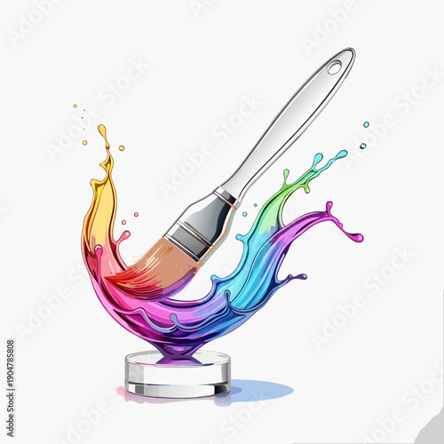 Vibrant Paintbrush Splash