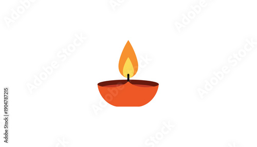 Diwali oil lamp diya illustration festival light