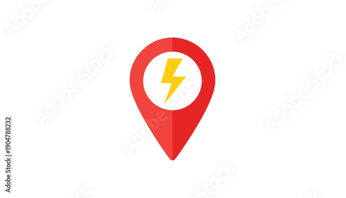 Map location pin with electric bolt symbol charging Free Download Map location pin with electric bolt symbol charging - GFXLoad