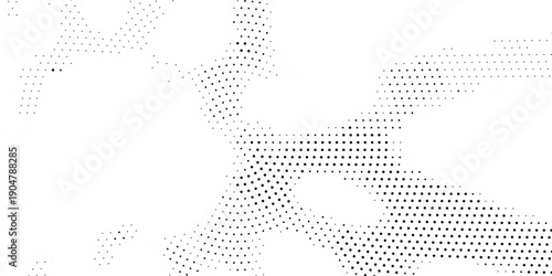 Halftone dotted circular rings arranged in smooth expanding gradients, minimal abstract radial background ideal for print graphics, web interfaces, branding design layouts and modern artistic composit