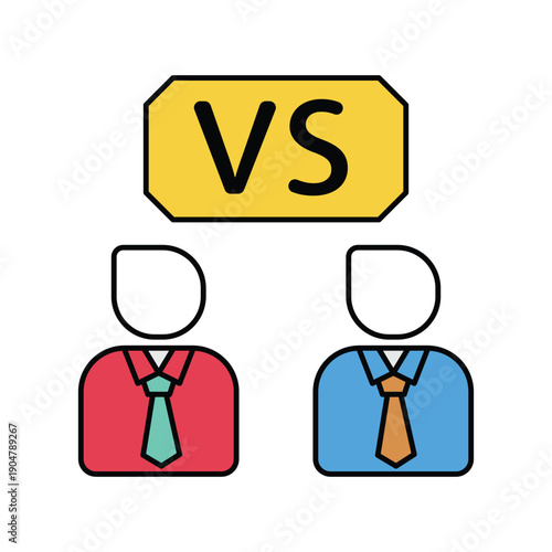 Election icon with white background vector stock illustration