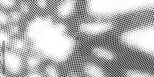 Halftone dotted circular rings arranged in smooth expanding gradients, minimal abstract radial background ideal for print graphics, web interfaces, branding design layouts and modern artistic composit