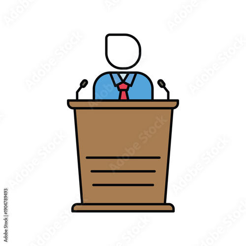 Debate  icon with white background vector stock illustration