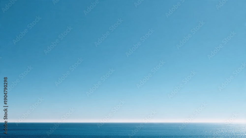 Fototapeta premium Calm Blue Ocean and Sky Horizon