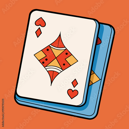 The reverse side of a playing card - back side reverse of playing cards pattern vector 19
